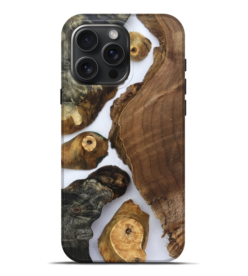 iPhone 16 Pro Max Wood Live Edge Phone Case - Elma (Clear, 830876)