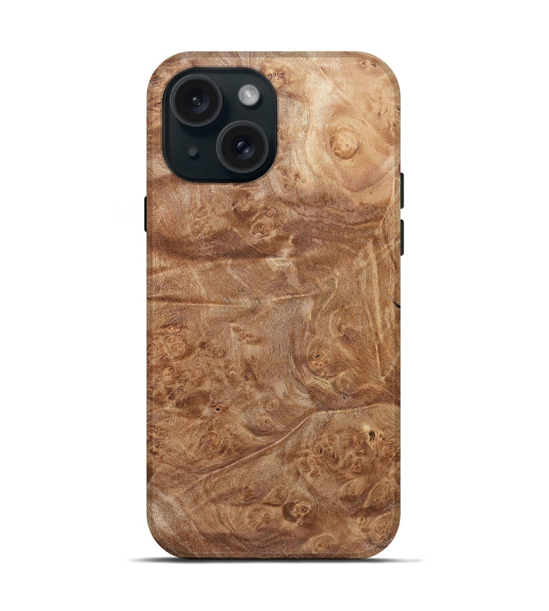 iPhone 15 Wood Live Edge Phone Case - Mabel (Solid Wood, 830879)
