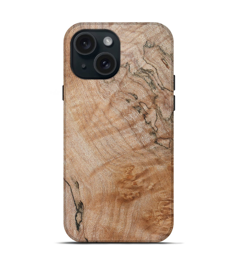 iPhone 15 Wood Live Edge Phone Case - Ray (Solid Wood, 830887)