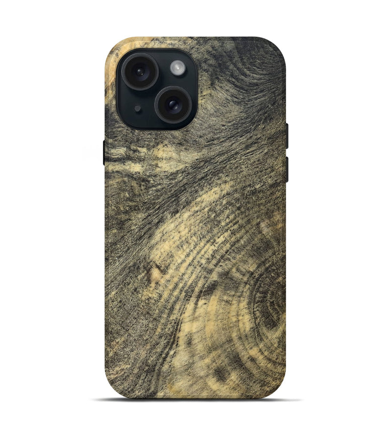 iPhone 15 Wood Live Edge Phone Case - Kieran (Solid Wood, 830891)