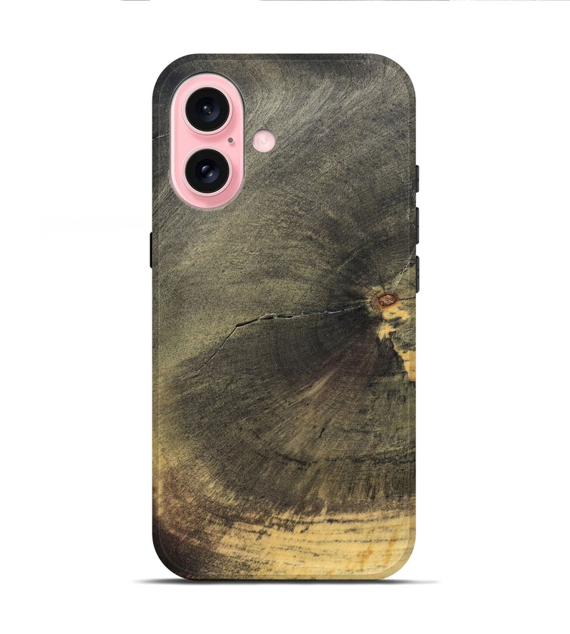 iPhone 16 Wood Live Edge Phone Case - Maya (Solid Wood, 830901)