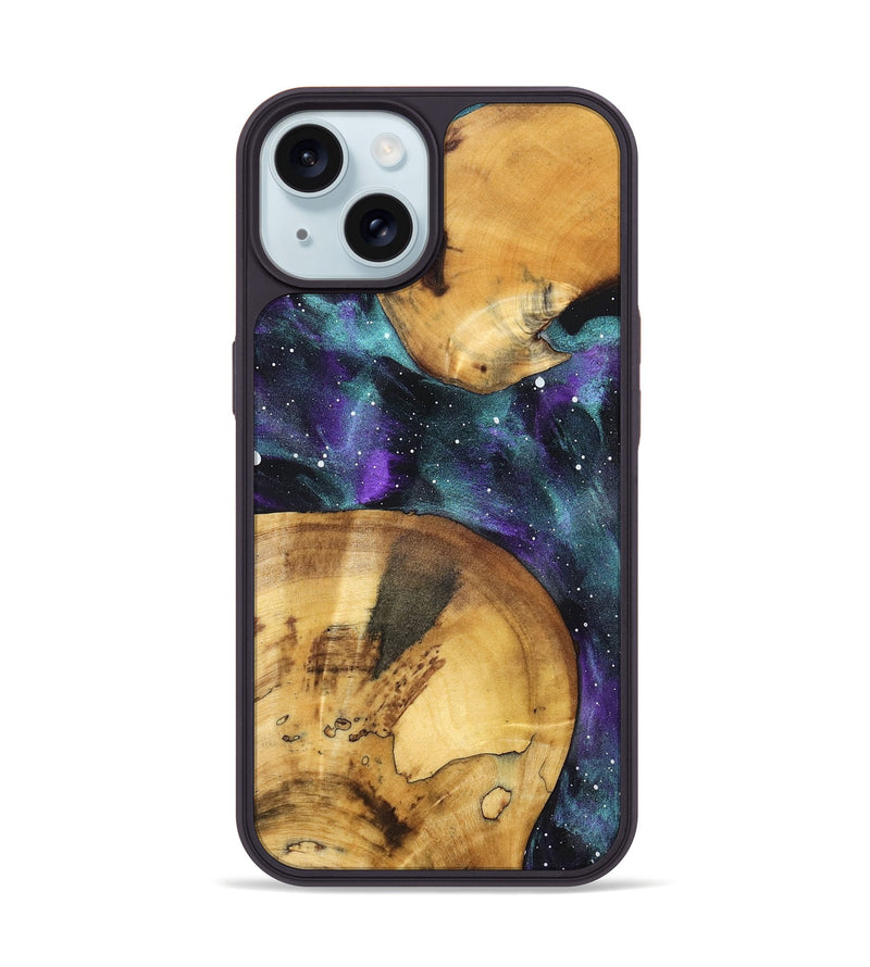 iPhone 15 Wood Phone Case - Opal (Cosmos, 830927)