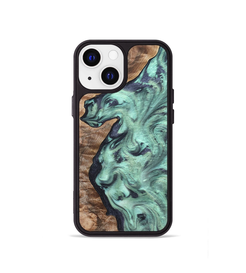 iPhone 13 mini Wood Phone Case - Shayne (Green, 830985)