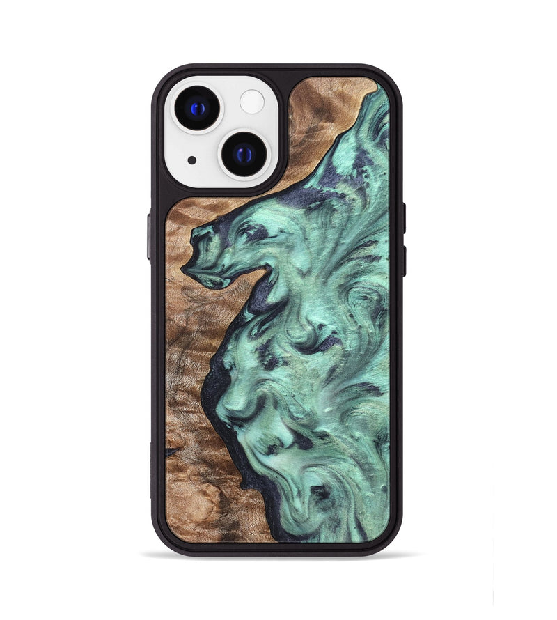 iPhone 13 Wood Phone Case - Shayne (Green, 830985)