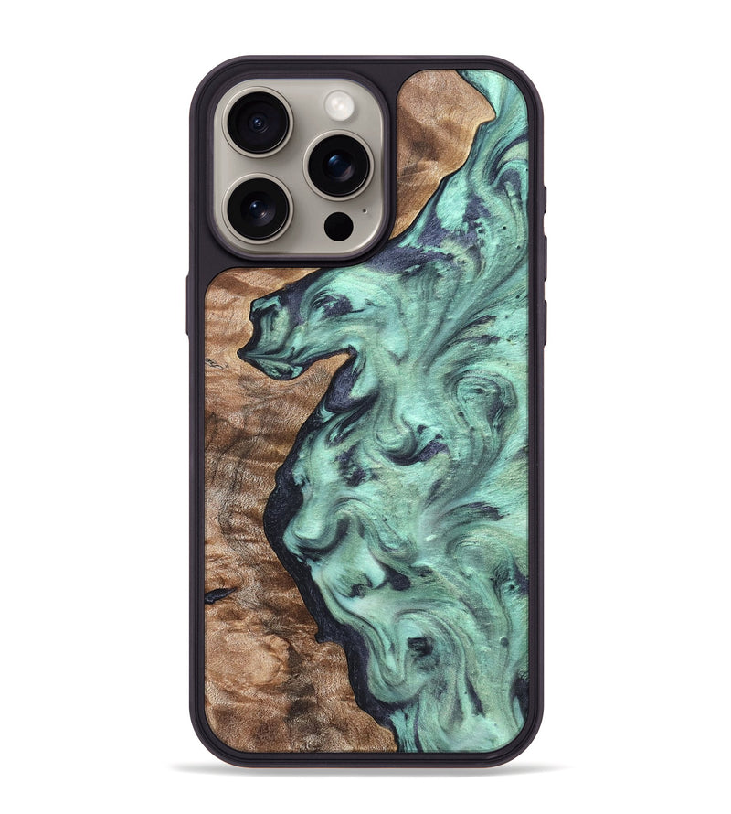 iPhone 15 Pro Max Wood Phone Case - Shayne (Green, 830985)