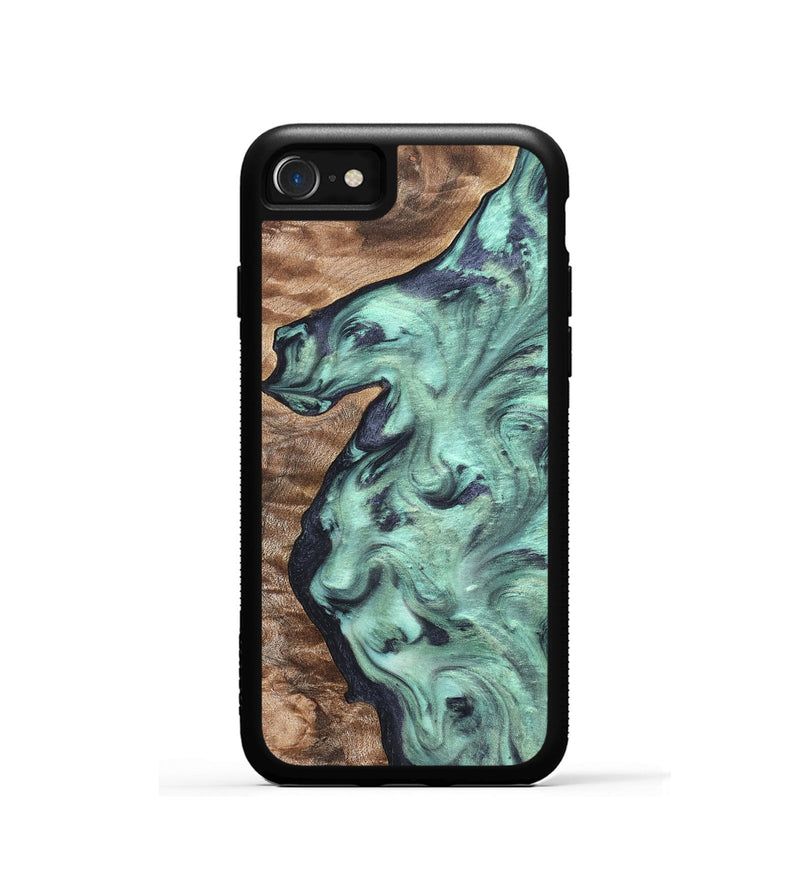 iPhone SE Wood Phone Case - Shayne (Green, 830985)
