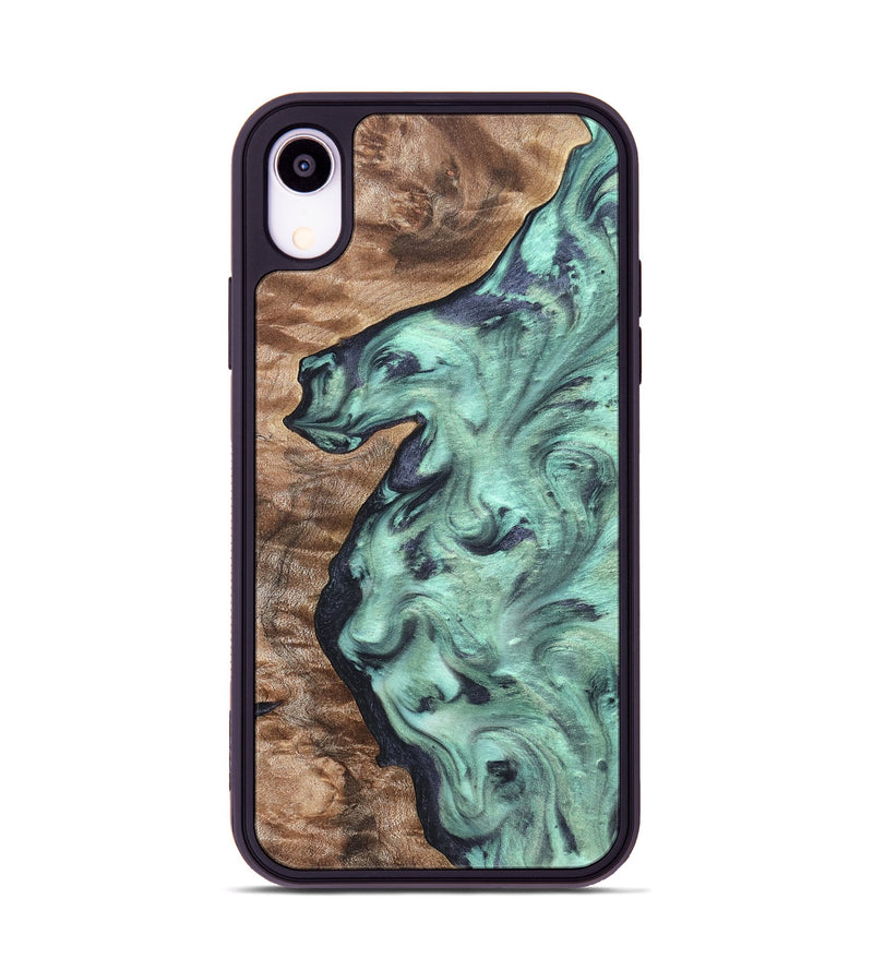 iPhone Xr Wood Phone Case - Shayne (Green, 830985)