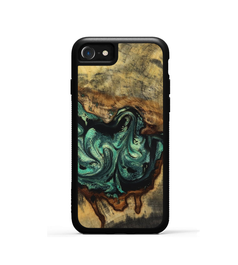 iPhone SE Wood Phone Case - Amalia (Green, 830986)
