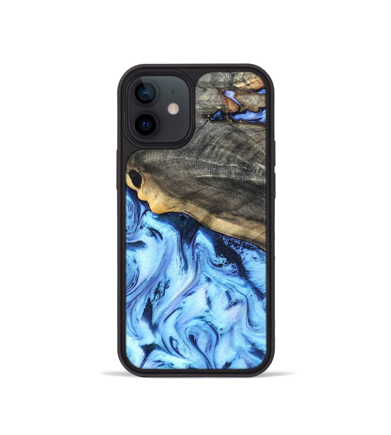 iPhone 12 mini Wood Phone Case - Gilda (Blue, 830991)
