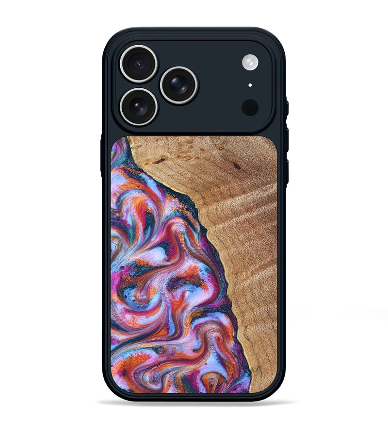 iPhone 17 Pro Max Wood Phone Case - Valarie (Blue, 830992)