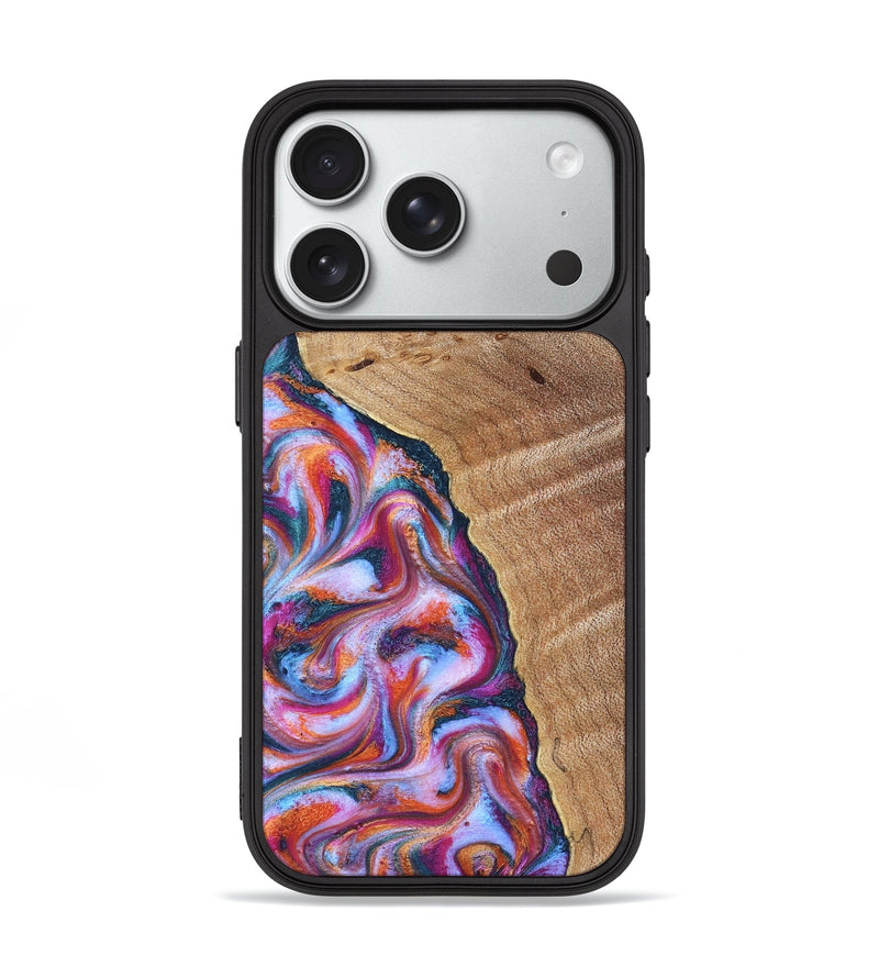 iPhone 18 Pro Wood Phone Case - Valarie (Blue, 830992)