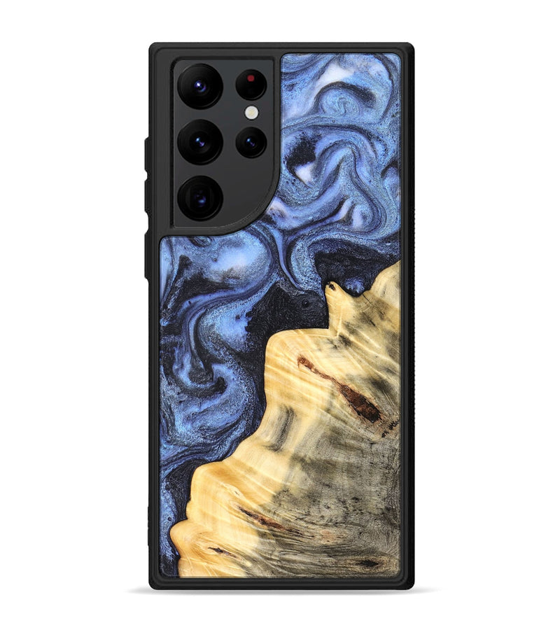 Galaxy S22 Ultra Wood Phone Case - Giselle (Blue, 830993)