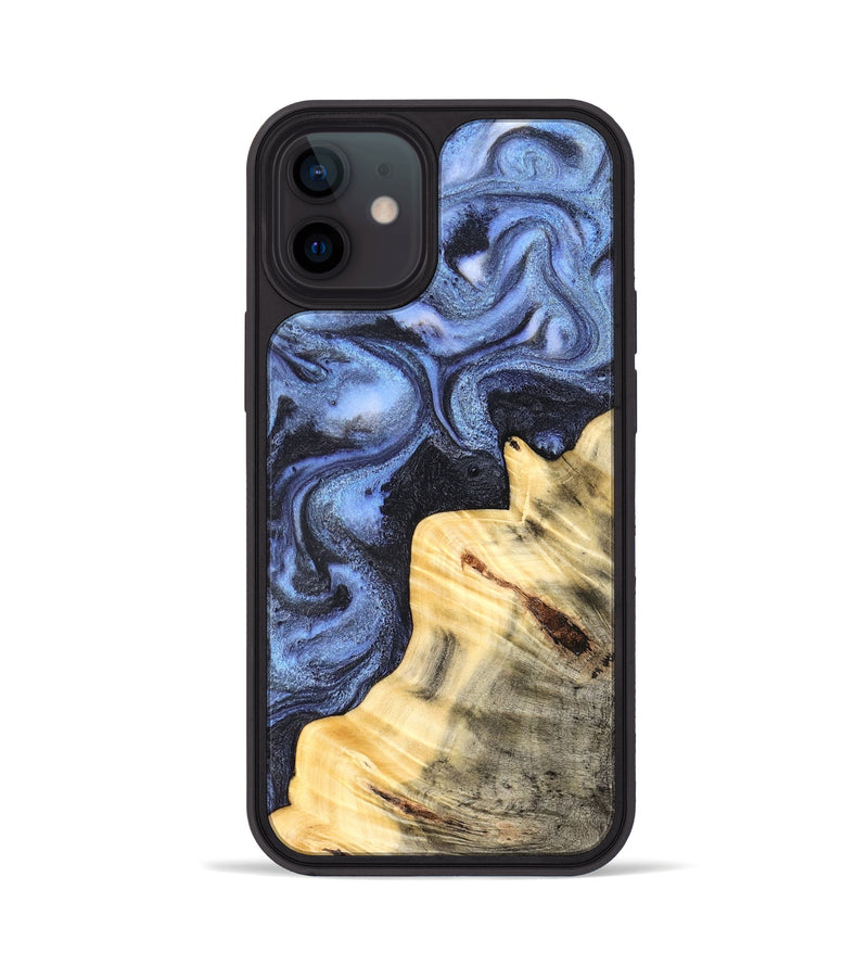 iPhone 12 Wood Phone Case - Giselle (Blue, 830993)