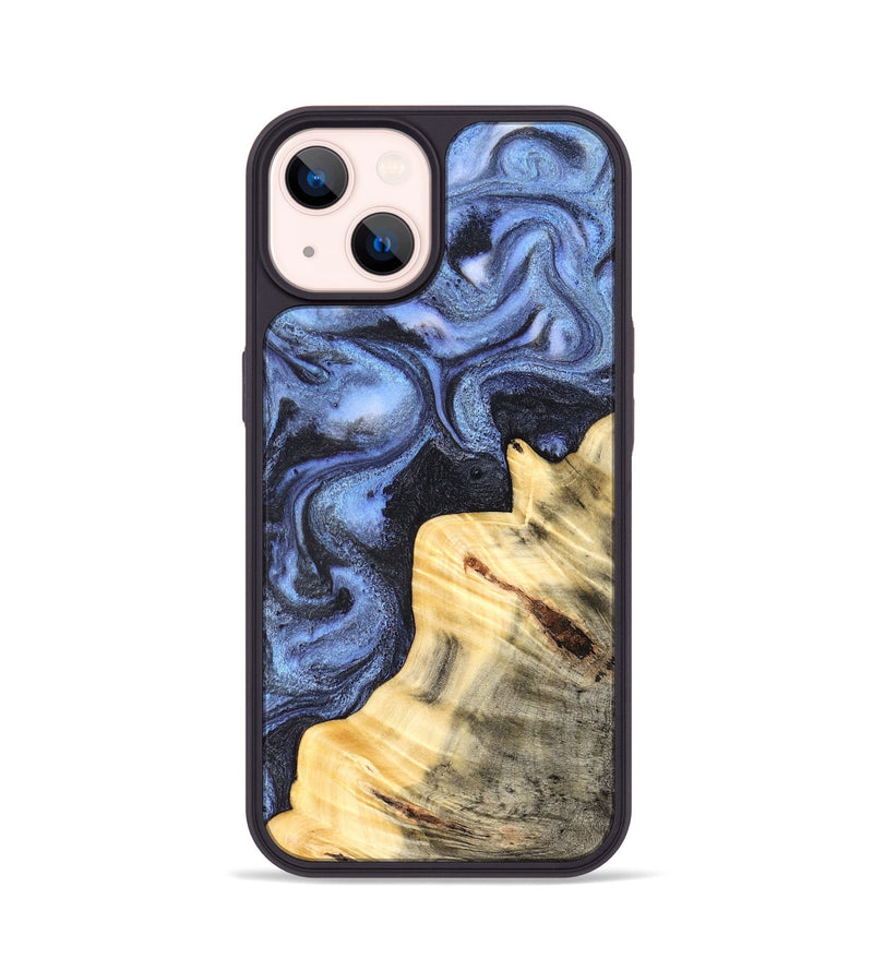 iPhone 14 Wood Phone Case - Giselle (Blue, 830993)