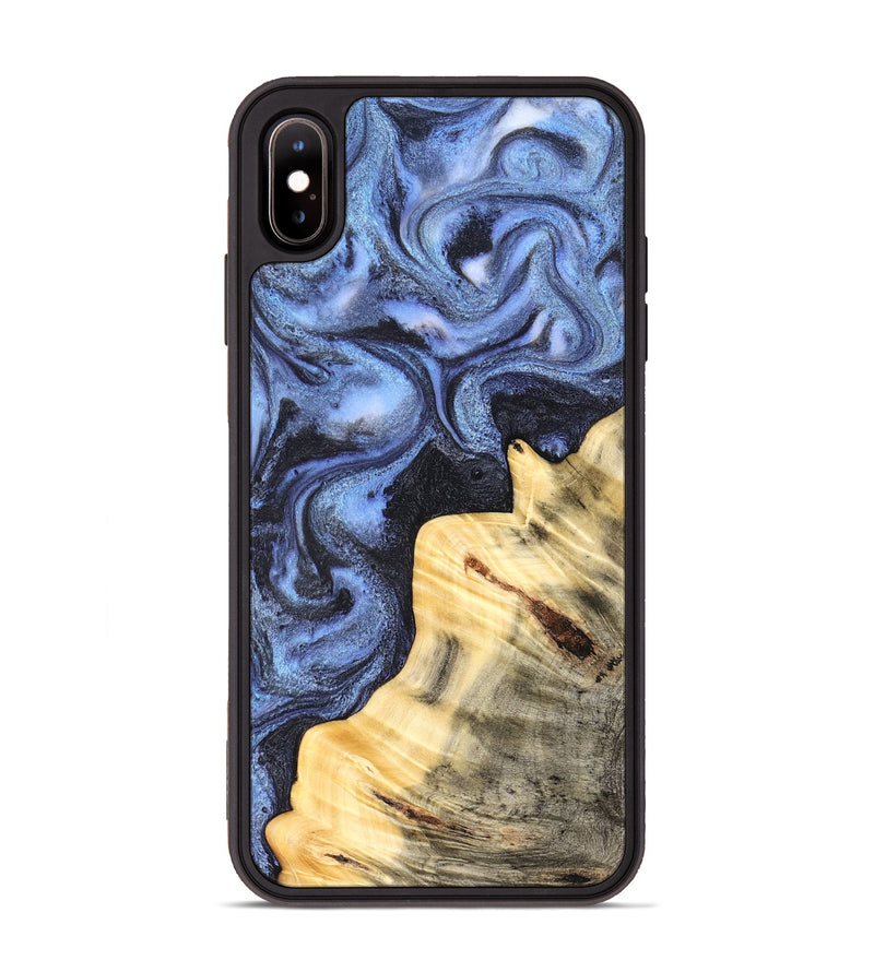 iPhone Xs Max Wood Phone Case - Giselle (Blue, 830993)