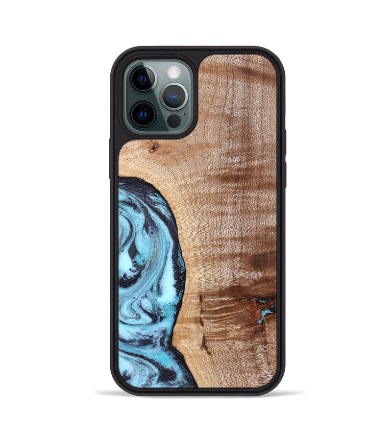 iPhone 12 Pro Wood Phone Case - Koa (Blue, 830994)