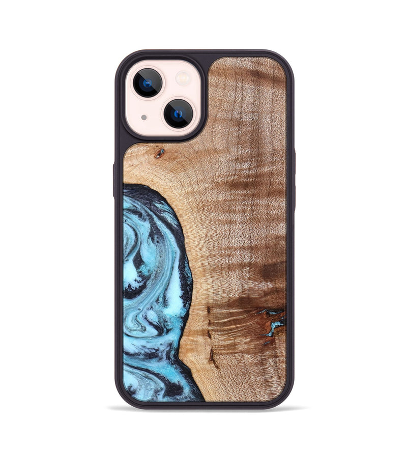 iPhone 14 Wood Phone Case - Koa (Blue, 830994)