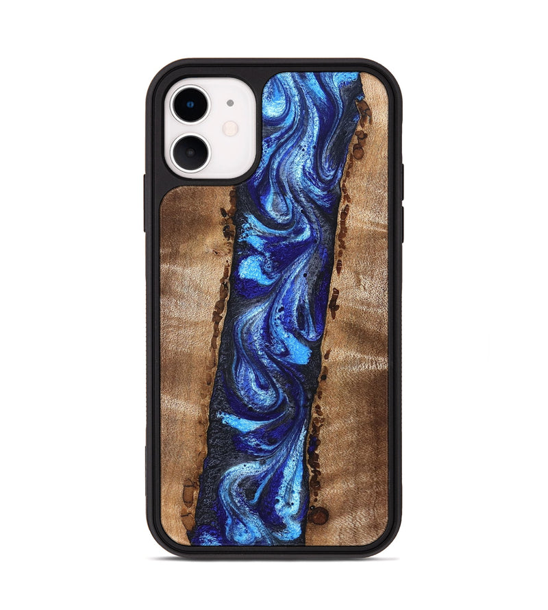 iPhone 11 Wood Phone Case - Brianda (Blue, 830997)