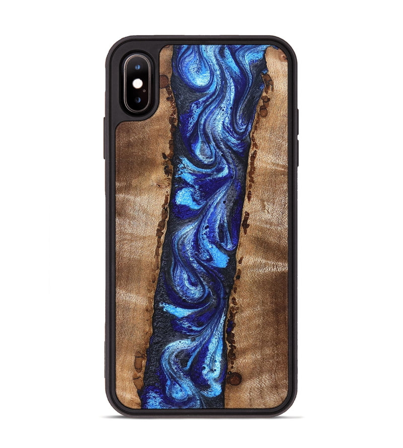 iPhone Xs Max Wood Phone Case - Brianda (Blue, 830997)