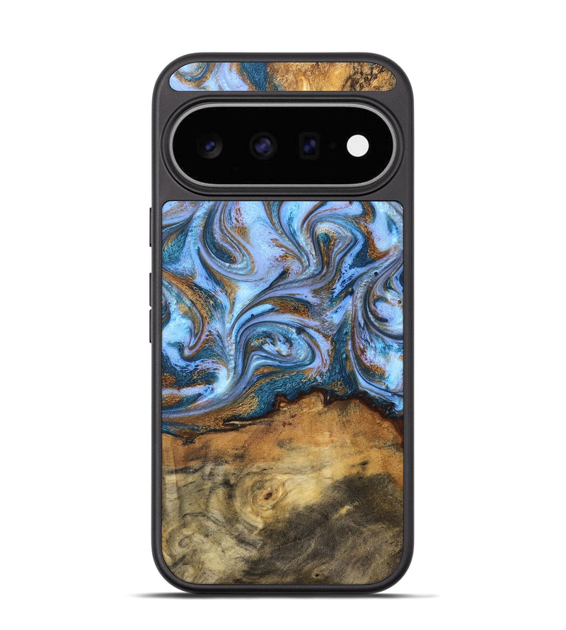 Pixel 11 Wood Phone Case - Hendrix (Teal & Gold, 831003)