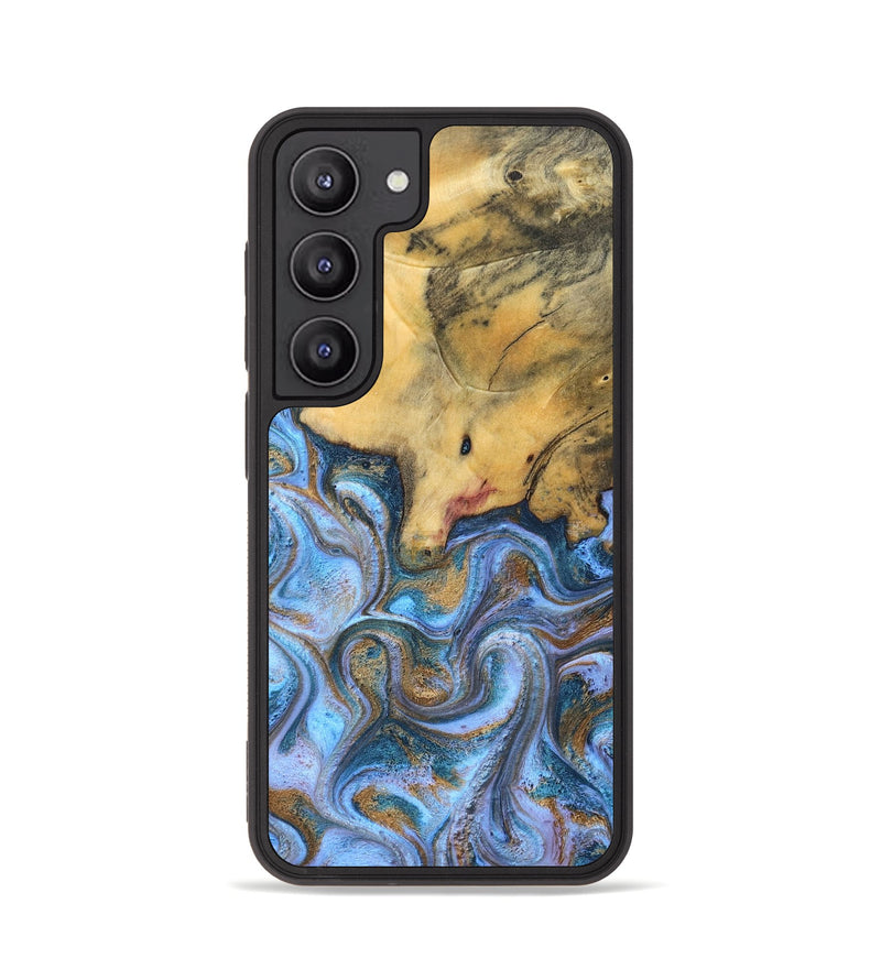 Galaxy S23 Wood Phone Case - Stan (Teal & Gold, 831007)