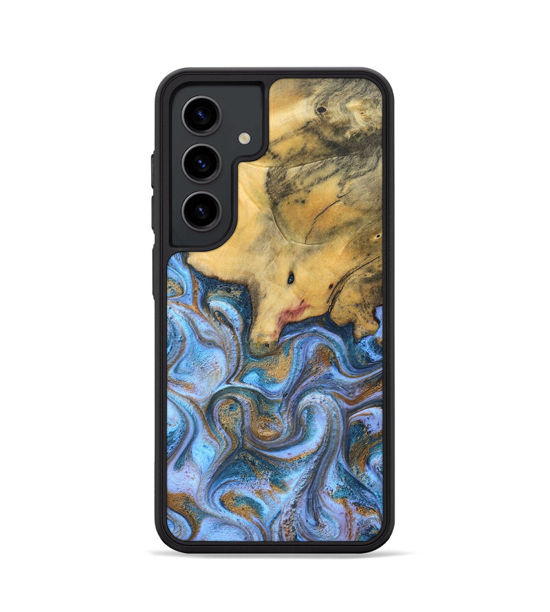 Galaxy S24 Wood Phone Case - Stan (Teal & Gold, 831007)