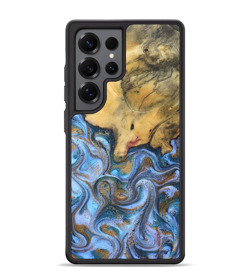 Galaxy S25 Ultra Wood Phone Case - Stan (Teal & Gold, 831007)