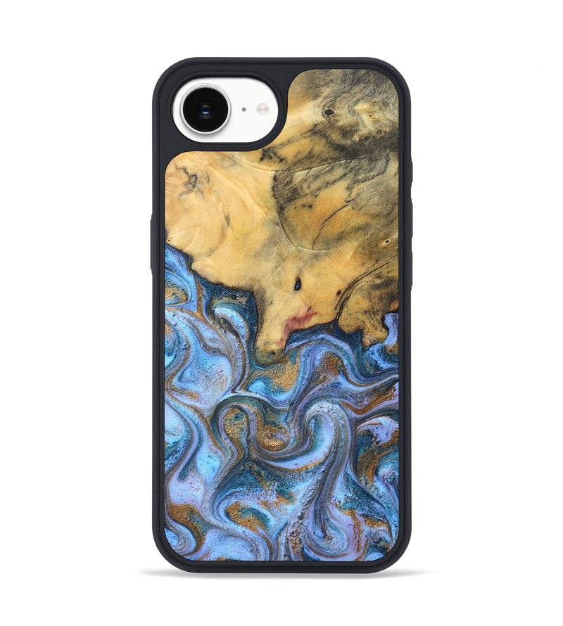 iPhone 17e Wood Phone Case - Stan (Teal & Gold, 831007)