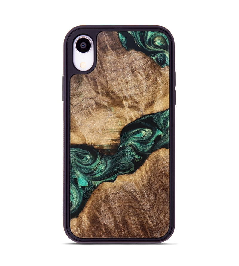 iPhone Xr Wood Phone Case - Dorian (Green, 831008)