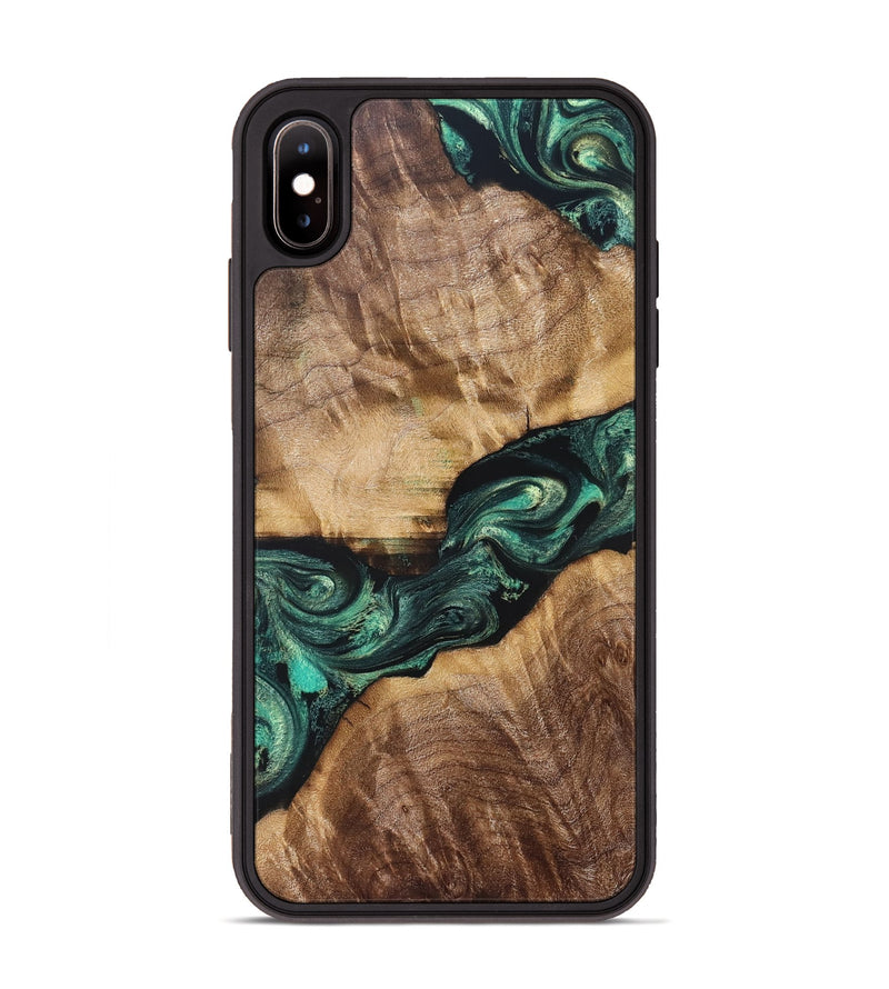 iPhone Xs Max Wood Phone Case - Dorian (Green, 831008)