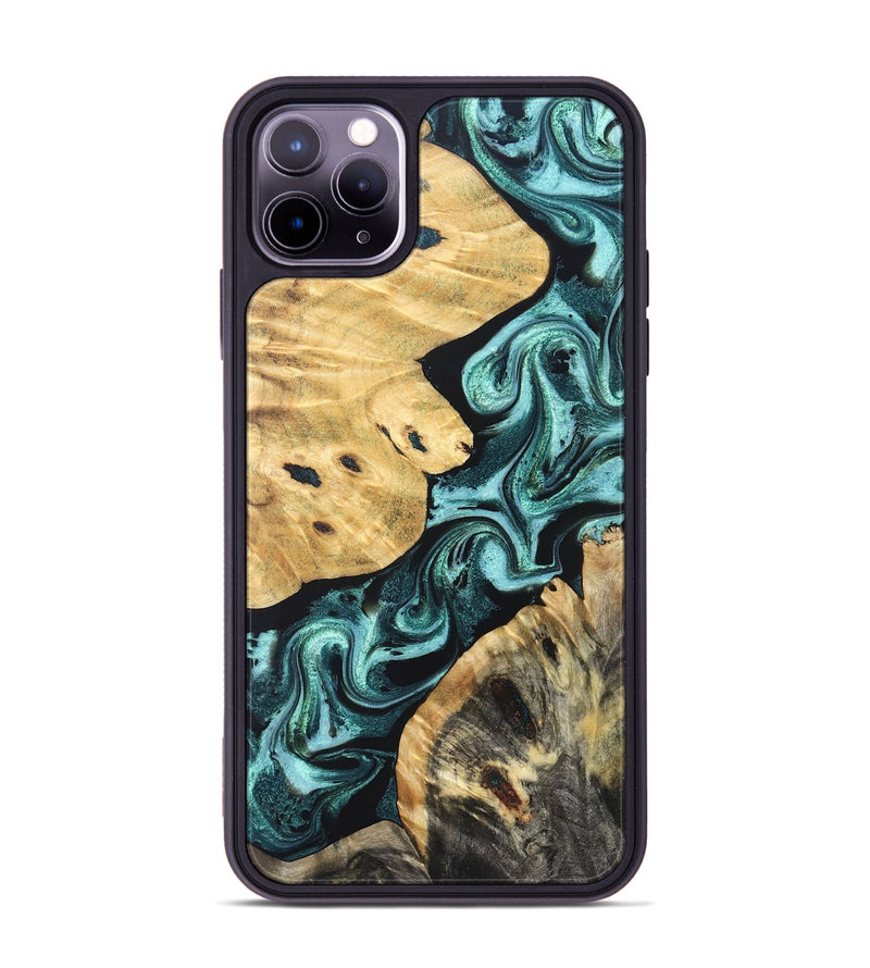 iPhone 11 Pro Max Wood Phone Case - Kalie (Green, 831009)