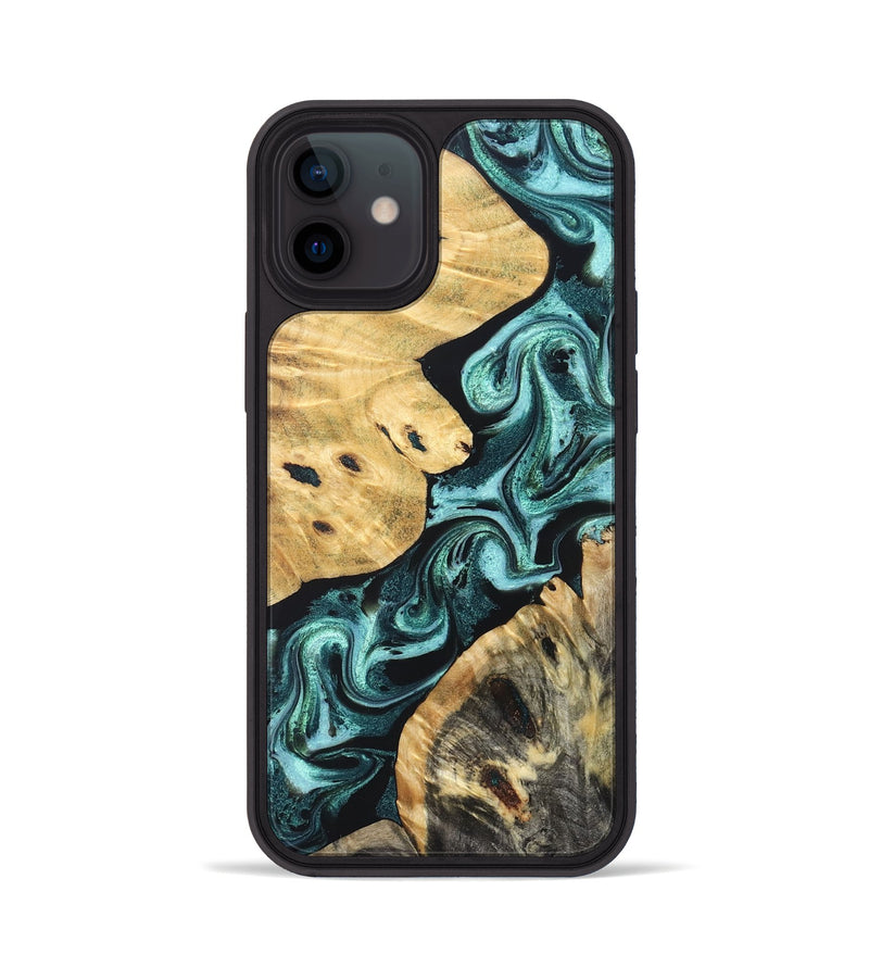 iPhone 12 Wood Phone Case - Kalie (Green, 831009)