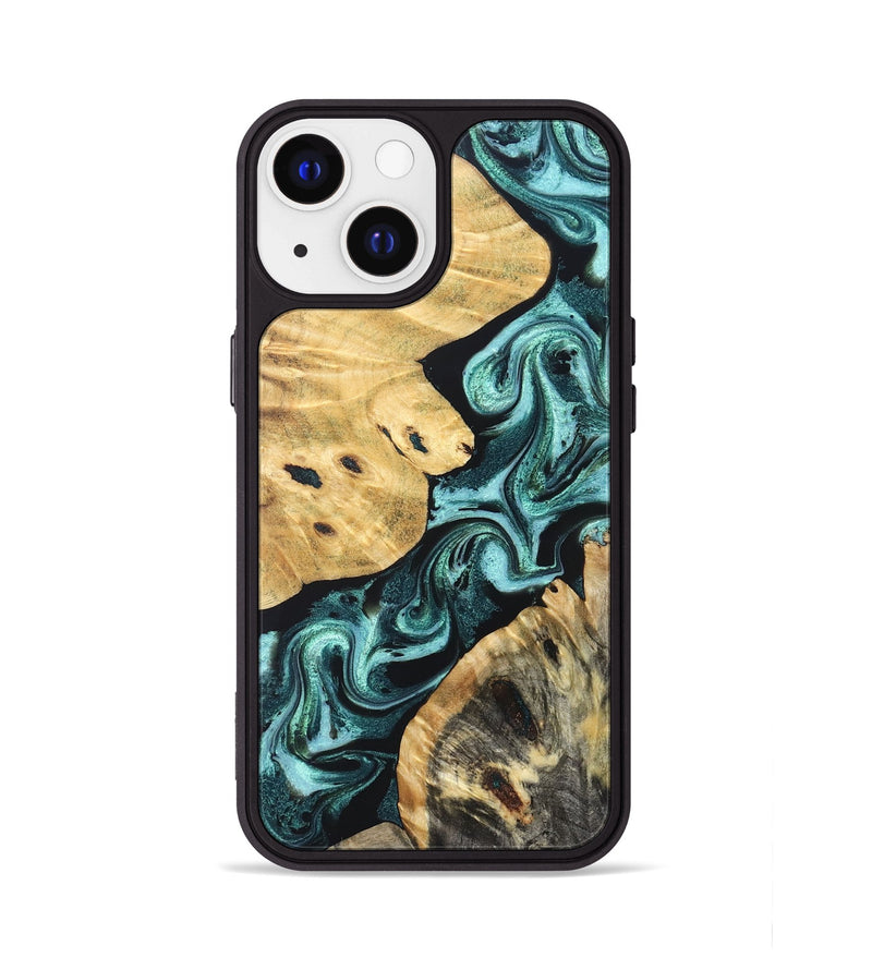 iPhone 13 Wood Phone Case - Kalie (Green, 831009)