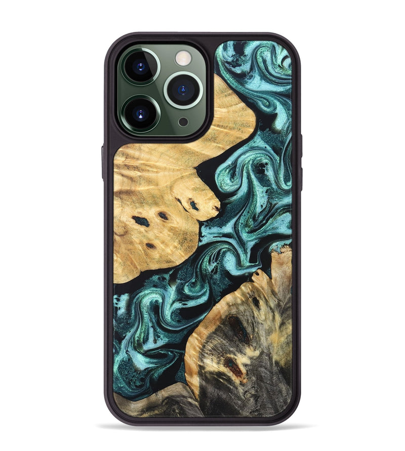 iPhone 13 Pro Max Wood Phone Case - Kalie (Green, 831009)