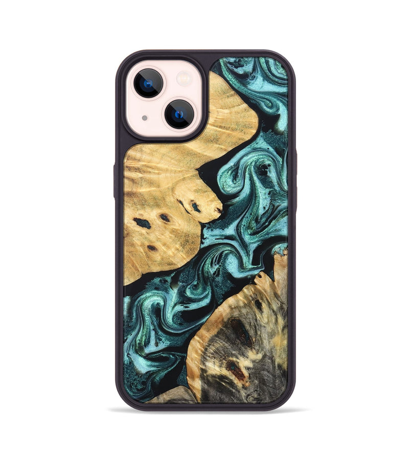 iPhone 14 Wood Phone Case - Kalie (Green, 831009)