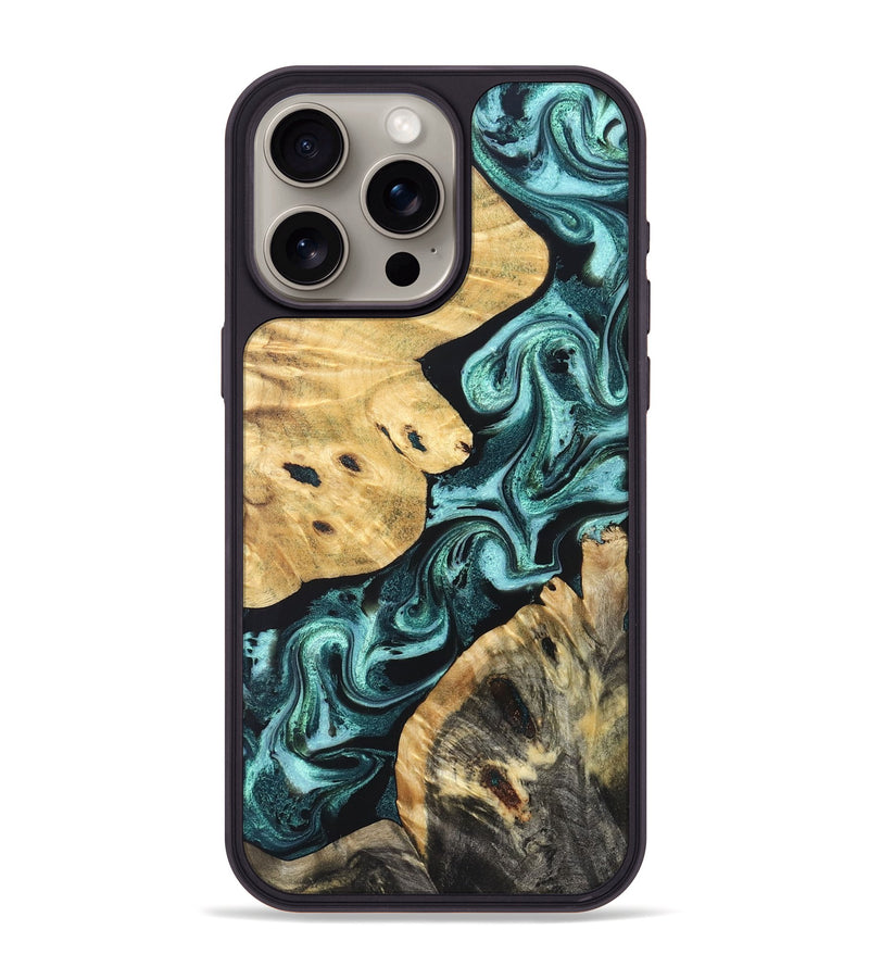 iPhone 15 Pro Max Wood Phone Case - Kalie (Green, 831009)