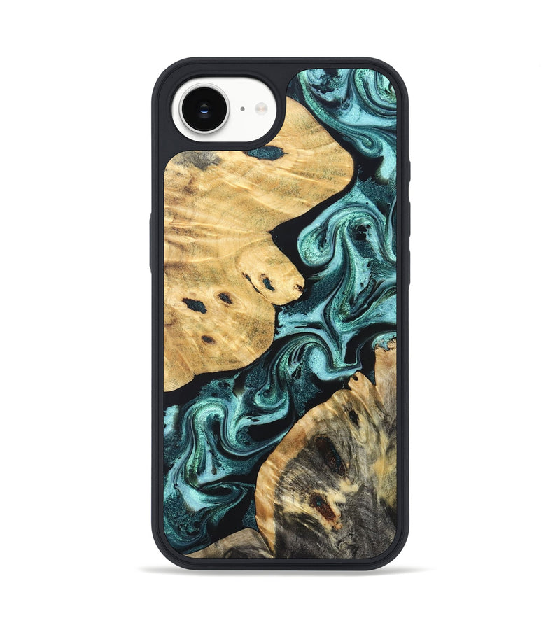 iPhone 16e Wood Phone Case - Kalie (Green, 831009)