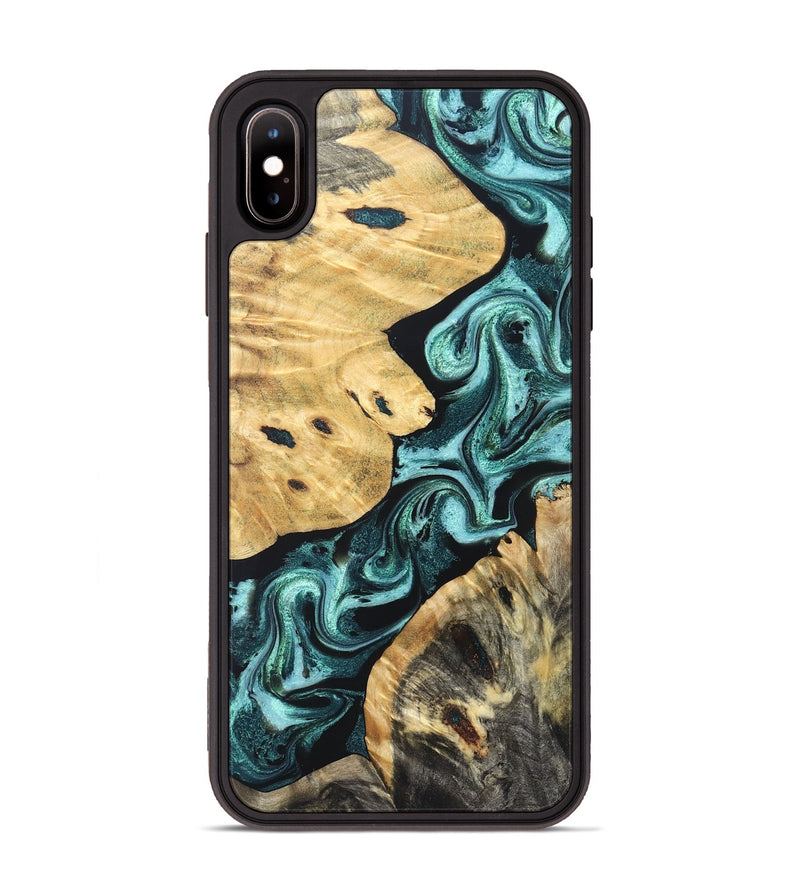 iPhone Xs Max Wood Phone Case - Kalie (Green, 831009)