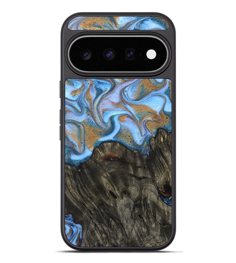 Pixel 11 Pro XL Wood Phone Case - Cristin (Teal & Gold, 831014)
