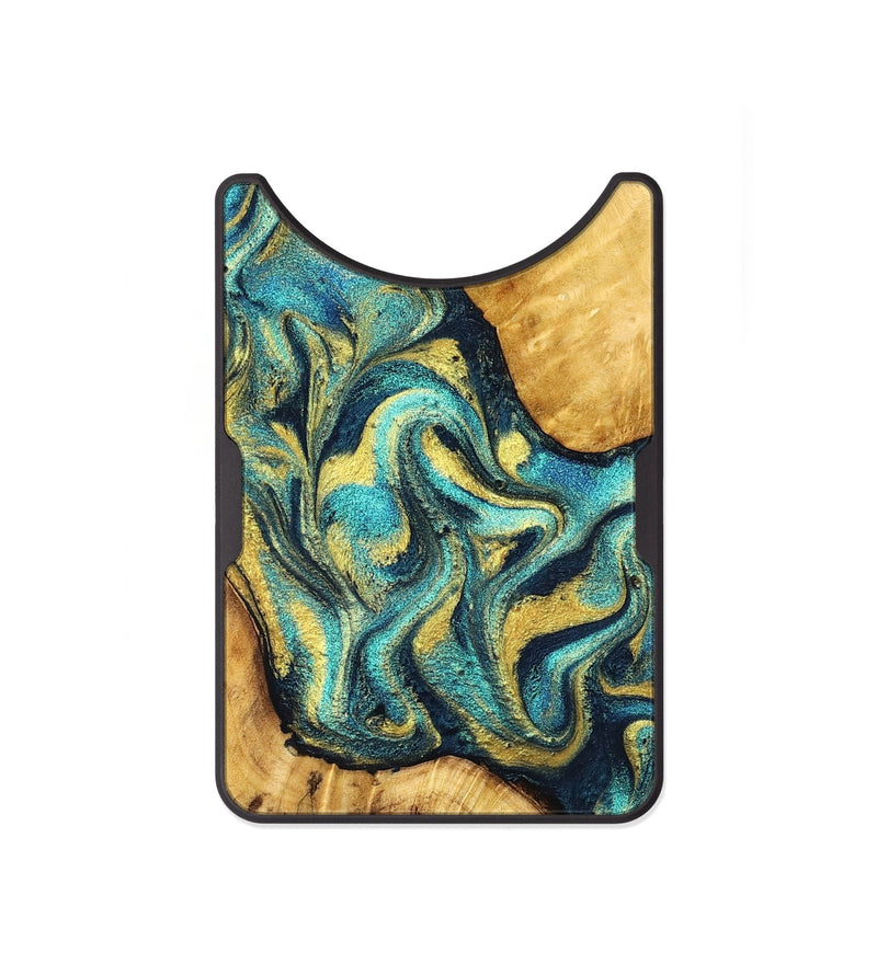 Alloy Wood Wallet - Vance (Teal & Gold, 831017)