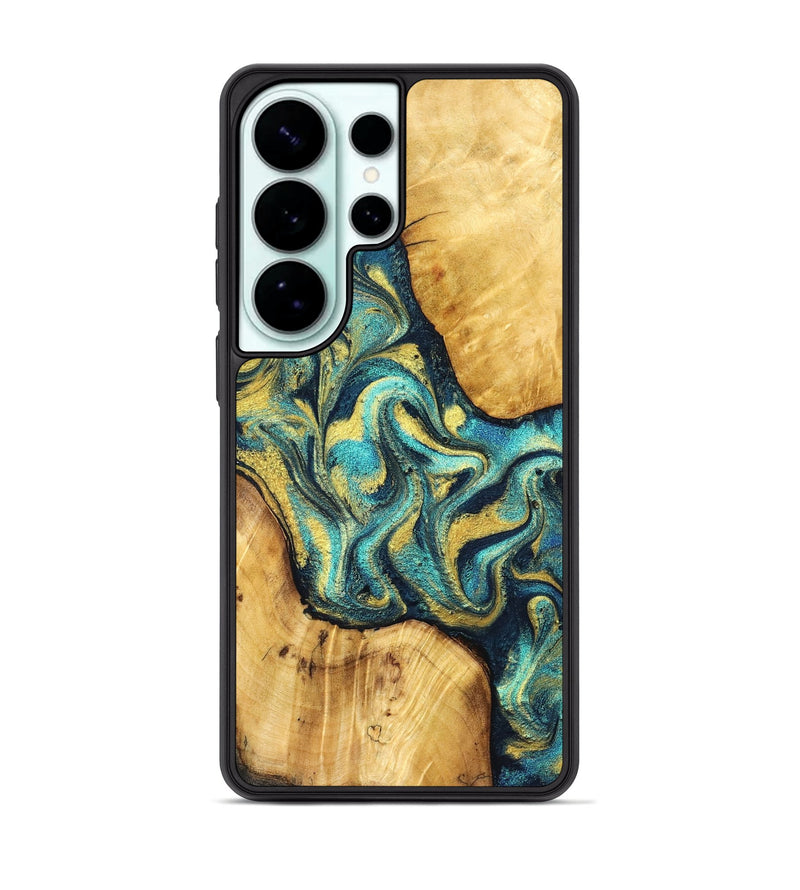 Galaxy S26 Ultra Wood Phone Case - Vance (Teal & Gold, 831017)