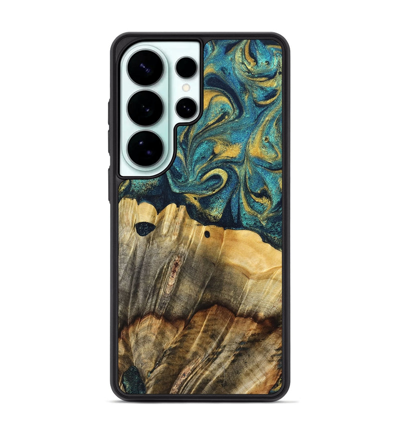 Galaxy S26 Ultra Wood Phone Case - Adler (Teal & Gold, 831019)