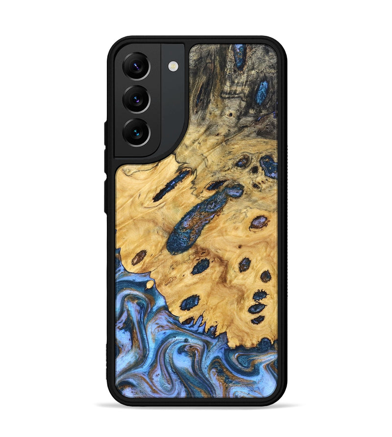 Galaxy S22 Plus Wood Phone Case - Faith (Teal & Gold, 831024)