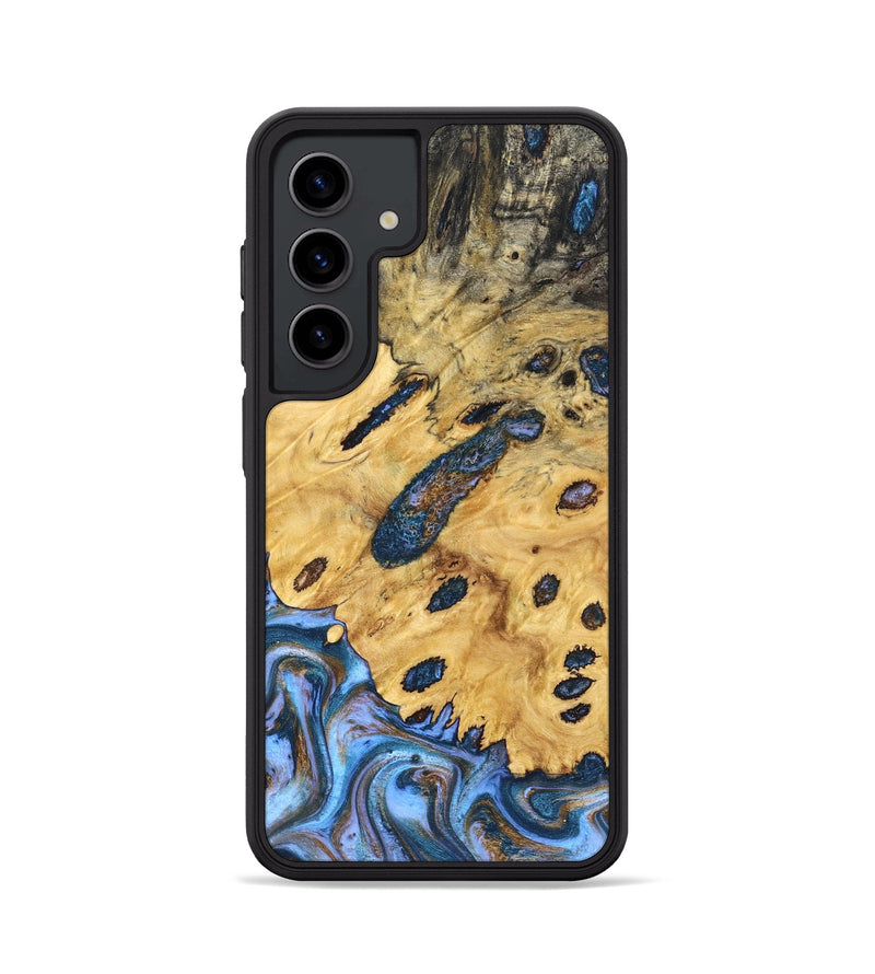 Galaxy S24 Wood Phone Case - Faith (Teal & Gold, 831024)