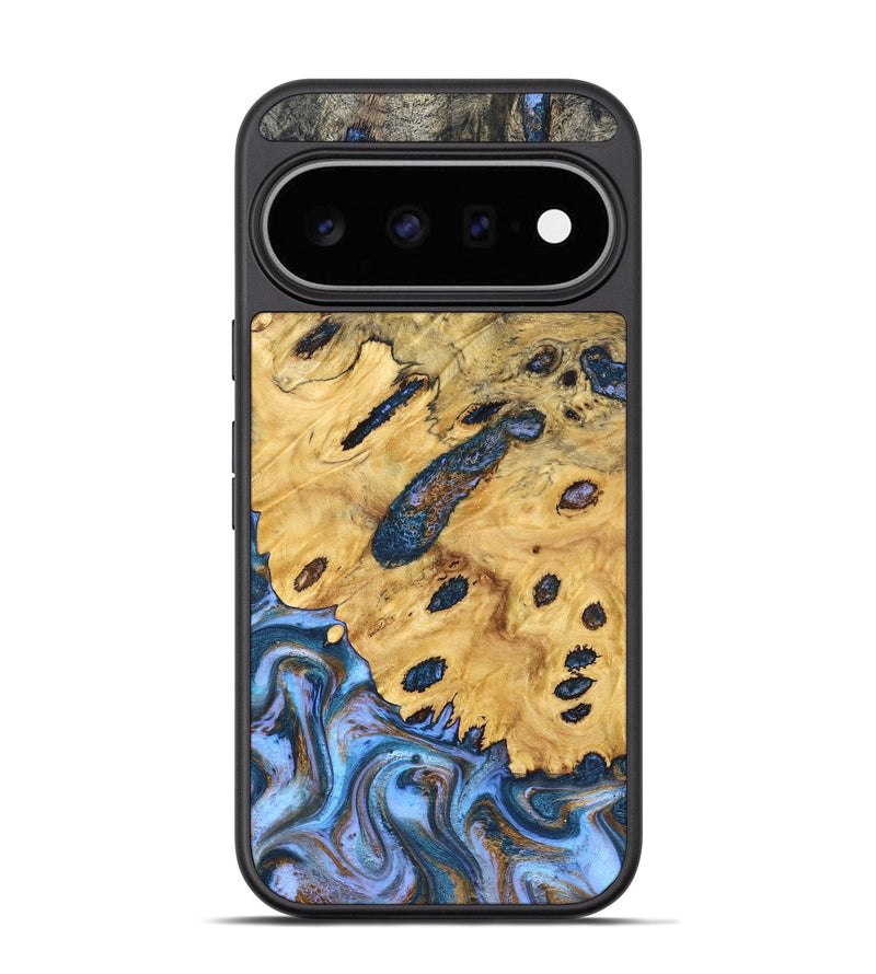 Pixel 11 Pro Wood Phone Case - Faith (Teal & Gold, 831024)