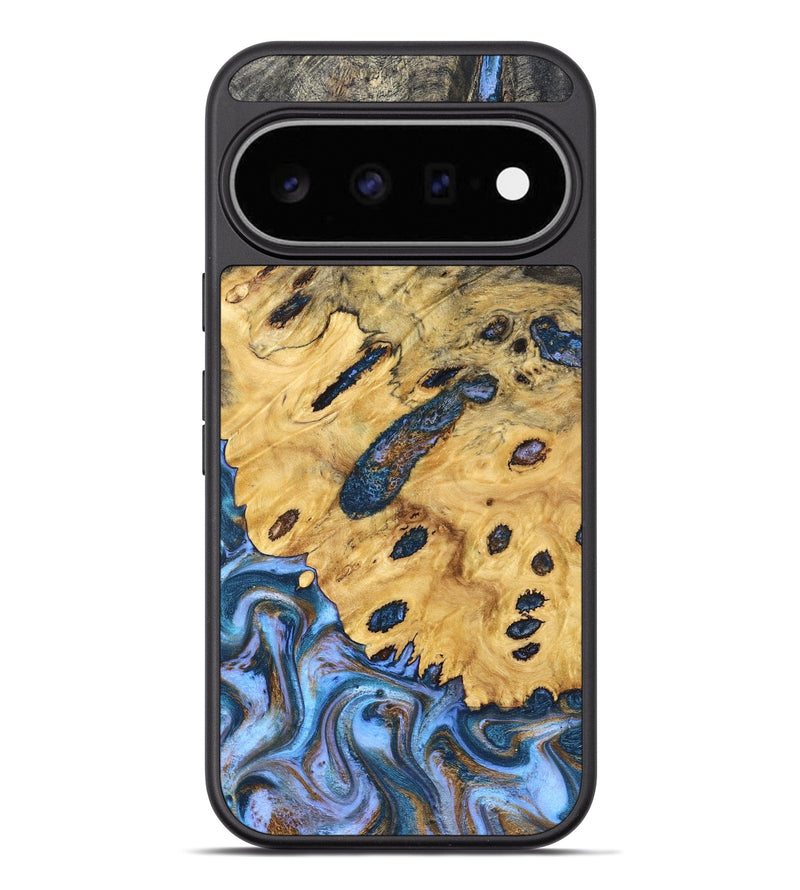Pixel 11 Pro XL Wood Phone Case - Faith (Teal & Gold, 831024)