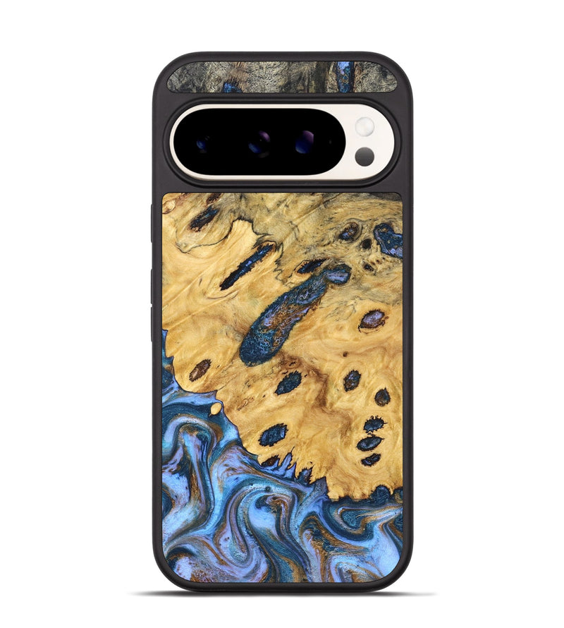 Pixel 9 Pro Wood Phone Case - Faith (Teal & Gold, 831024)