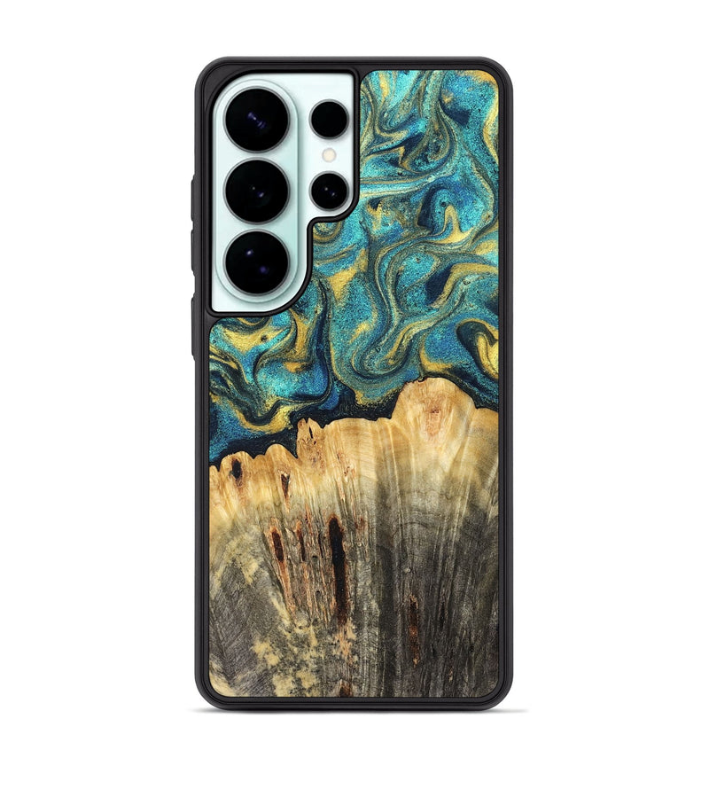Galaxy S26 Ultra Wood Phone Case - Violeta (Teal & Gold, 831025)