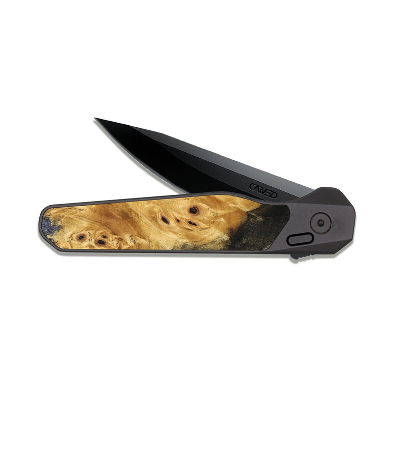 EDC Dark Slate Wood Pocket Knife - Adell (Wood Burl, 831037)