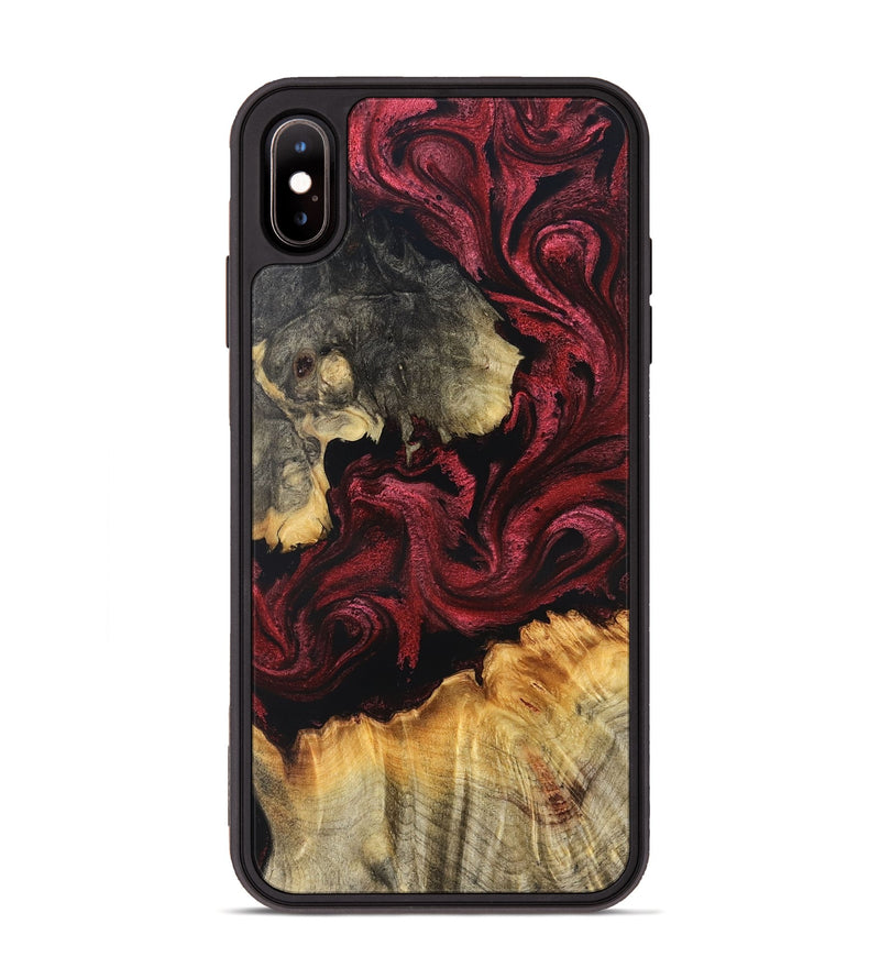 iPhone Xs Max Wood Phone Case - Madisen (Red, 831055)